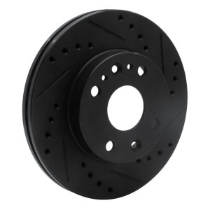 Ford Aspire Brake Rotor (1) - Front Right - R1 Concepts - Drilled & Slotted - Black - `94-`02